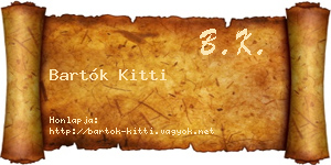Bartók Kitti névjegykártya